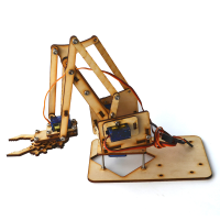 4Dof Wood Arm Mechanical Arm Kit With Sg90 Servo For Arduino