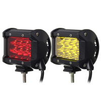 4Inch 12led 24w Car Truck Off Road Led Work Light Bar Driving Fog Flood Beam Lamp Red Yellow