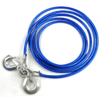 4M 5t Car Tow Rope Traction Rope Car Trailer Band With Steel Hooks