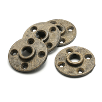 4Pcs 1/2 Inch Threaded Bsp Steampunk Malleable Iron Pipe Fittings Floor Flange