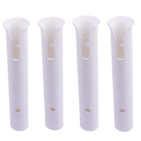 4Pcs 12 Inch Boat Fishing Rod Holder Boat Marine Plastic White Tube Mount Rack 30cm