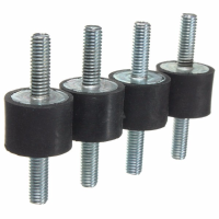 4Pcs 20mm Dia X 15mm Long M6 Rubber Vibration Isolator Mounts Rubber Shock Absorber
