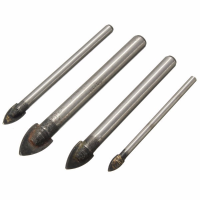 4Pcs 4/6/8/10mm Spear Head Drill Bits Tungsten Carbide Tile Glass Drill Bit