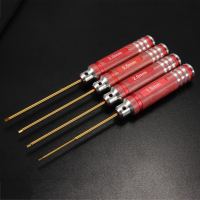 4Pcs Azlrc Onerc Hex Driver Hss Titanium H1.5/H2.0/H2.5/H3 Tool Set Red