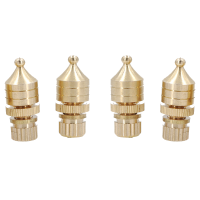 4Pcs Copper Gilded Speaker Spikes Isolation Stand Foot Pads Audio Amplifier Base