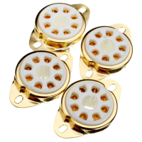 4Pcs Gilded 8pin Ceramic Socket Ceramic Vacuum Tube Electron Tube For Kt88 El34 6v6 274b