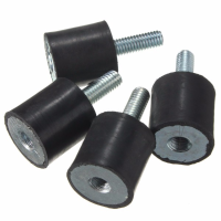 4Pcs M6 Rubber Mounts 20mm X 20mm Rubber Shock Absorber Rubber Vibration Isolator Mounts