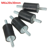 4Pcs M6x20x30mm Doubles Ends Rubber Mounts Vibration Isolator Mounts Rubber Shock Absorber