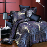 4Pcs Suit 3d The Tree Of Life Reactive Dyeing Polyester Fiber Bedding Sets Queen King Size