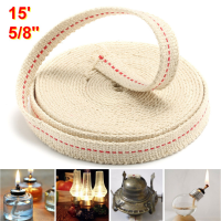 5/8 Inch Flat Cotton Wick 15 Foot Oil Lamps And Lanterns Cotton Wick 4.5M Length