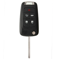 5 Buttons Remote Flip Key Shell For Chevrolet Remote Key Case Fob Replacement