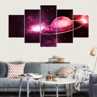 5 Cascade Red Planet Canvas Wall Painting Picture Home Decoration Without Frame Including Installat