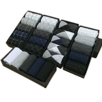 5 Pairs Men's Business Brief Moisture Wicking Deodorant Breathable Cotton Blended Socks