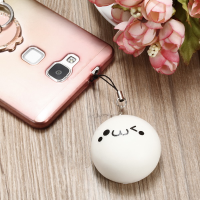 5 Pcs Cute Funny Steamed Buns Squishy Slow Rising Emoji Facial Look Keychain Keys Phone Ornament