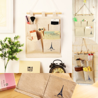 5 Pocket Eiffel Tower Storage Bag Home Wall Hanging Organizer