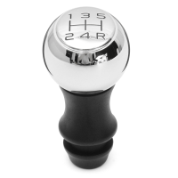 5 Speed White Chrome Gear Shift Knob For Peugeot 307 308 408 2008 206 207 208 301 3008