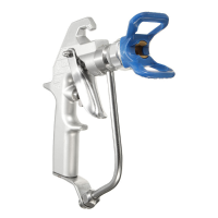 5000 Psi Silver Airless Paint Spray Gun With Blue Base And Black 517 Tip Spayer