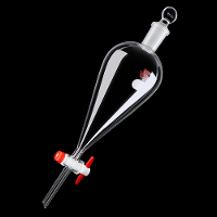 500Ml 24/40 Pyriform Borosilicate Glass Separatory Funnel Pear Shape PTFE Stopcock Laboratory