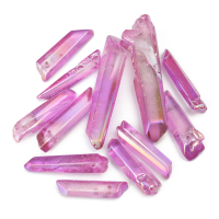 50G Powerful & Rare Purple Aura Lemurian Seed Quartz Crystal Point 12 15pcs