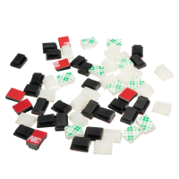 50Pcs Auto Wire Data Cable Tie Cable Tie Clips Fixed Wires Mount Adhesive