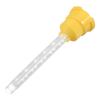 50Pcs Disposable Dental Impression Mixing Tip 4.2Mm Silicone Rubber 1:1 Ratio Yellow
