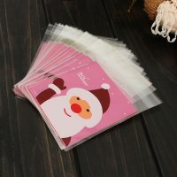 50Pcs Santa Claus Candy Cookie Food Bags Christmas Gift Packaging Bag