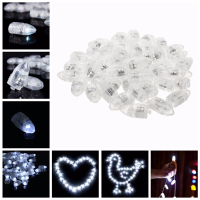 50Pcs White Led Balloon Lamp Decoration Light For Xmas Party Wedding Birthday Lantern