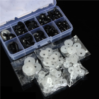 52Pcs 12 20mm Black Plastic Safety Eyes For Teddy Bear Doll Animal Puppet Crafts