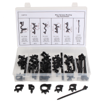 54Pcs Wiring Harness Routing Convoluted Conduit Clip Assortment With Box