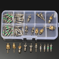 55Pcs Air Conditioning Valve Core For R134a Universal Replacement Kit
