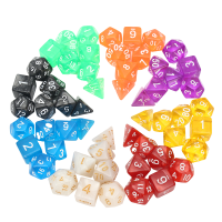 56 Pcs Polyhedral Board Rpg Mtg Dice Sets 8 Colors 4d 6d 8d 10d 12d 20d With 8 Pouch
