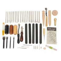 59 Pcs Leather Craft Hand Tools Kit For Hand Stitching/sewing Stamping Set