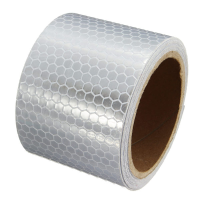 5Cm 3m Long White Reflective Safety Warning Conspicuity Tape Film Sticker