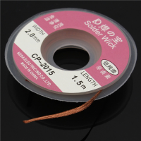 5Ft/1.5Mx2mm Desoldering Braid Solder Remover Copper Wick Spool Wire Cable