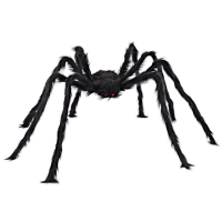 5Ft/150cm Hairy Giant Spider Decorations Huge Halloween Outdoor Decor For Party