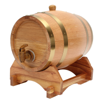 5L Wooden Barrel With Spigot For Whisky Wine Liquor Homebrew
