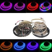 5M 90w 300smd Ws2812b Led Rgb Colorful Strip Light Waterproof Ip65 White/black Pcb Dc5v
