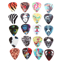 5Pcs 0.46Mm Kiwi Acoustic Electric Guitar Multi Pattern Celluloid Guitar Picks