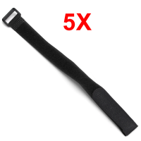 5Pcs 2cm X 30cm Nylon Black Hook Loop Strap Tie Rope Down Wrap Cable Cord Reusable
