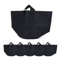 5Pcs 5 Gallon Round Planter Grow Bag Plant Pouch Root Pots Container w/Handles