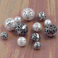 5Pcs 925 Sterling Silver Hollow Loose Beads For Diy Jewelry Handmade