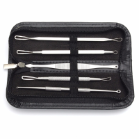 5Pcs Blackhead Acne Comedone Extractor Remover Multipurpose Stainless Steel Tool Set Kit