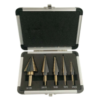 5Pcs Cobalt Hss Step Cone Drill Hole Cutter Bit Set