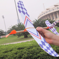5Pcs Diy Foam Plane Elastic Rubber Band Powered Aircraft Kit Model Toy