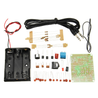 5Pcs Fm Transmitter Kit Rf 02 Wireless Microphone Parts Mp3 Repeater Micro Transmitter With Antenna Battery Holder