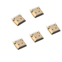 5PCS HD Port A Male Plug SMT 19P 2 Row Pin 4 Feet 1 .6 Mm Pitch Adapter Connector For PCB