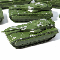 5Pcs Military Tanks Rotating Turret Plastic Toy Soldier Army Men Accessories