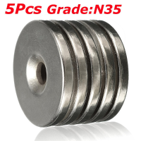 5Pcs N35 25x3mm Countersunk Ring Magnets 5mm Hole Rare Earth Neodymium Magnet