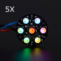 5Pcs Neopixel Round 7x 5050 Rgbw Cool White Led 6000k With Integrated Drivers Module
