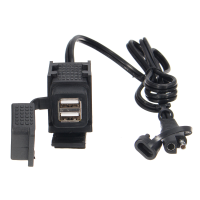 5V 2.1A Motorcycle Dual Ports Sae To Usb Charging Adapter Waterproof+2x Tie Belt